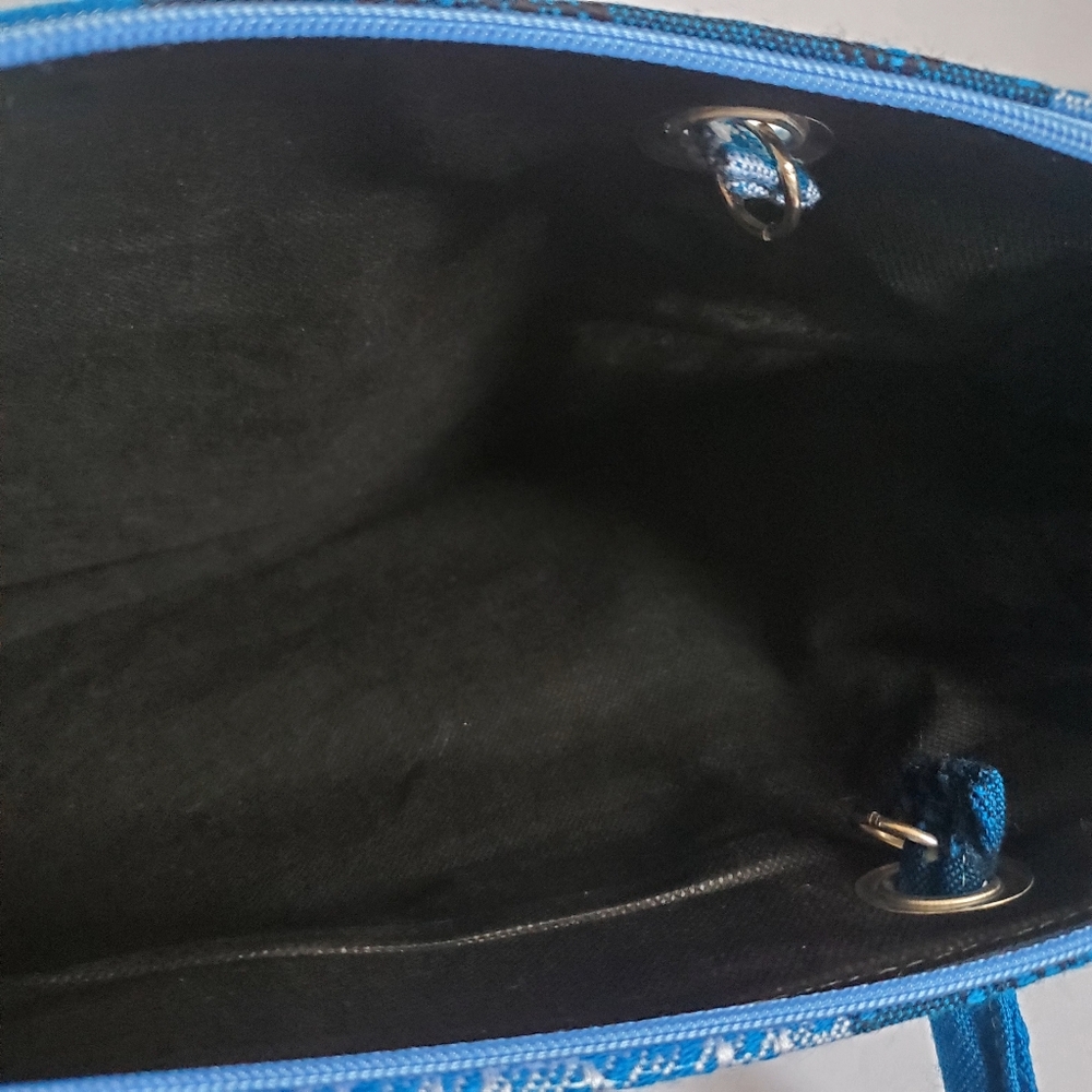 Ensenada Mexico Blue Patchwork Tote Bag - image 6